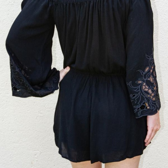 Kori America | Black Off-the-Shoulder Romper - Picture 3 of 4